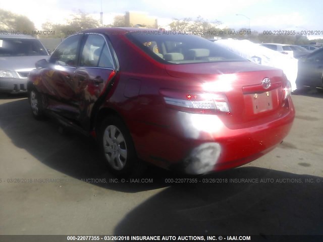 4T1BF3EK5BU643745 - 2011 TOYOTA CAMRY SE/LE/XLE Красный фото 3