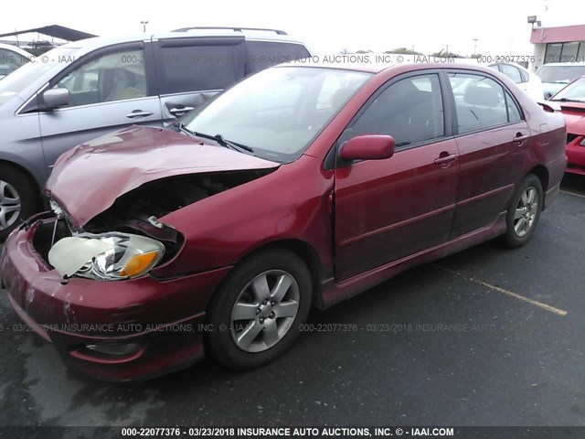 1NXBR32E48Z022446 - 2008 TOYOTA COROLLA CE/LE/S RED photo 2