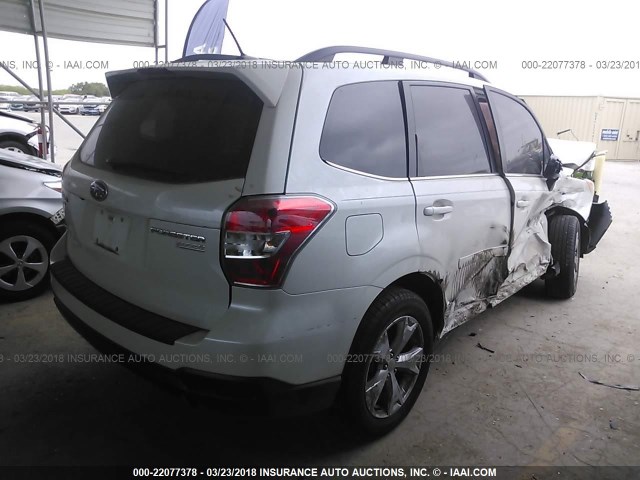 JF2SJARC0FH434813 - 2015 SUBARU FORESTER 2.5I LIMITED WHITE photo 4