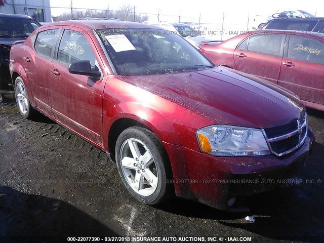 1B3LC56K68N688547 - 2008 DODGE AVENGER SXT RED photo 1