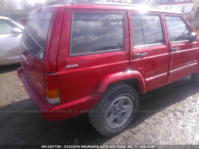 1J4FF58S6YL176387 - 2000 JEEP CHEROKEE CLASSIC RED photo 6