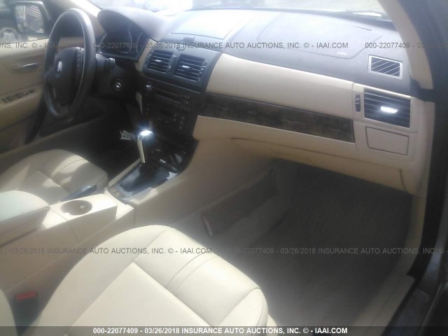 WBXPC93458WJ24205 - 2008 BMW X3 3.0SI GOLD photo 5