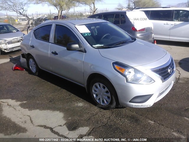 3N1CN7AP2FL813793 - 2015 NISSAN VERSA S/S PLUS/SV/SL SILVER photo 1