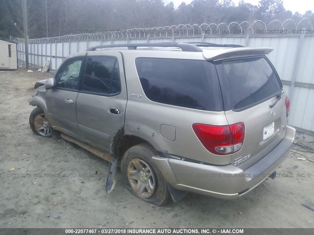 5TDZT38A75S239580 - 2005 TOYOTA SEQUOIA LIMITED GOLD photo 3