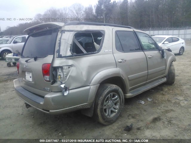 5TDZT38A75S239580 - 2005 TOYOTA SEQUOIA LIMITED GOLD photo 4