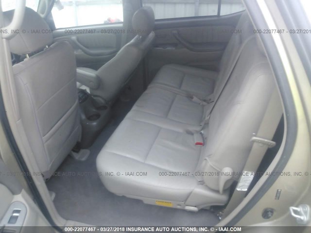 5TDZT38A75S239580 - 2005 TOYOTA SEQUOIA LIMITED GOLD photo 8