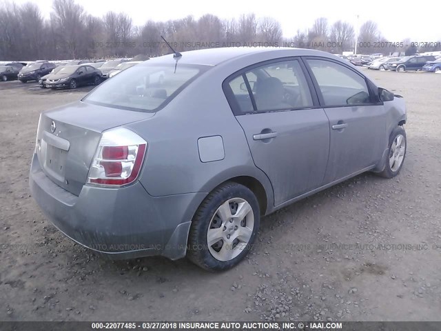 3N1AB61EX8L696394 - 2008 NISSAN SENTRA 2.0/2.0S/2.0SL GRAY photo 4