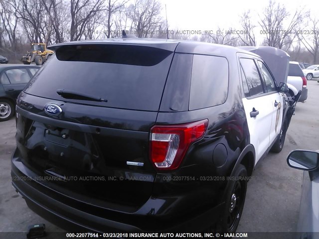 1FM5K8AR0HGB00853 - 2017 FORD EXPLORER POLICE INTERCEPTOR BLACK photo 4