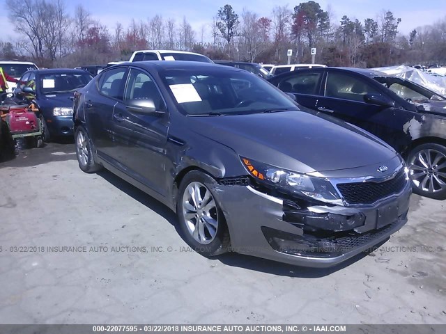 5XXGN4A71CG042814 - 2012 KIA OPTIMA EX GRAY photo 1