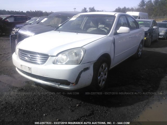 KNAGE123485205099 - 2008 KIA OPTIMA LX/EX WHITE photo 2