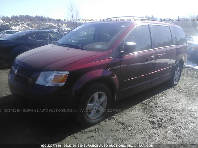 2D4RN3D16AR440215 - 2010 DODGE GRAND CARAVAN HERO MAROON photo 2