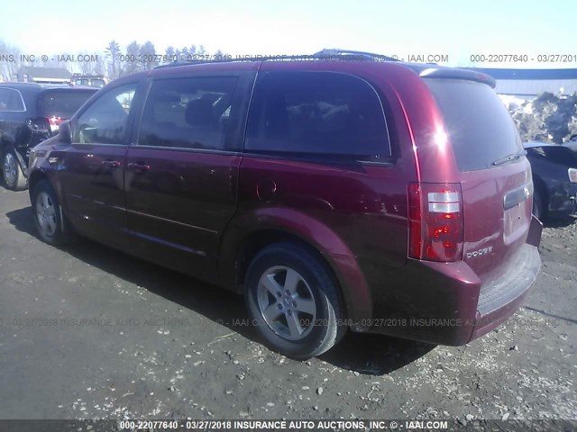 2D4RN3D16AR440215 - 2010 DODGE GRAND CARAVAN HERO MAROON photo 3