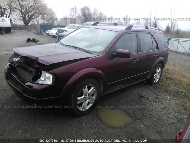 1FMZK06117GA14004 - 2007 FORD FREESTYLE LIMITED BURGUNDY photo 2