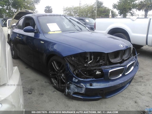 WBAUC73529VK95673 - 2009 BMW 135 I BLUE photo 1