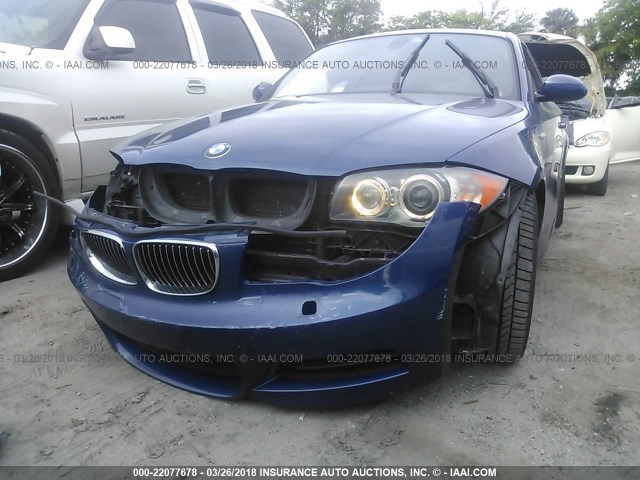 WBAUC73529VK95673 - 2009 BMW 135 I BLUE photo 6