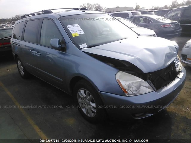 KNDMB233176122399 - 2007 KIA SEDONA EX/LX BLUE photo 1