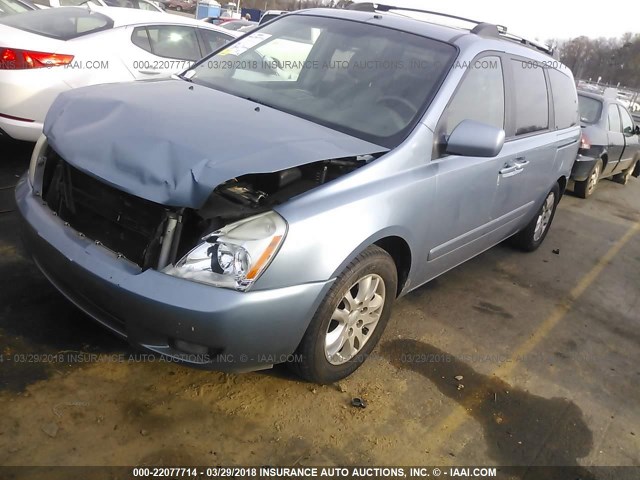 KNDMB233176122399 - 2007 KIA SEDONA EX/LX BLUE photo 2