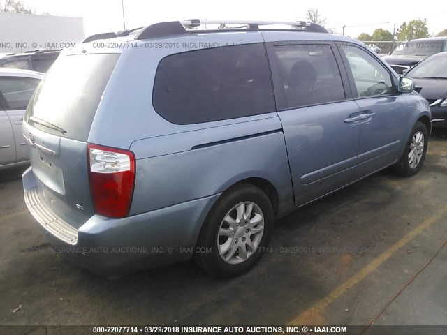 KNDMB233176122399 - 2007 KIA SEDONA EX/LX BLUE photo 4