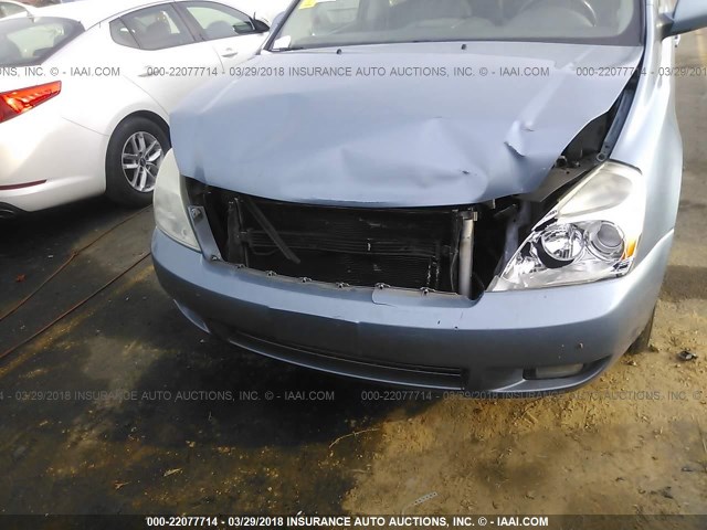 KNDMB233176122399 - 2007 KIA SEDONA EX/LX BLUE photo 6