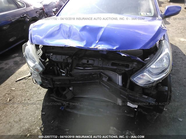 KMHCT5AE8DU120960 - 2013 HYUNDAI ACCENT GLS/GS BLUE photo 6