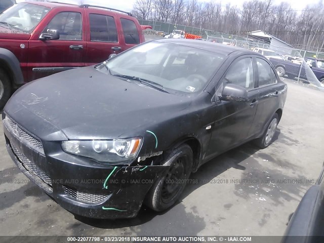 JA3AU16U29U004595 - 2009 MITSUBISHI LANCER DE BLACK photo 2