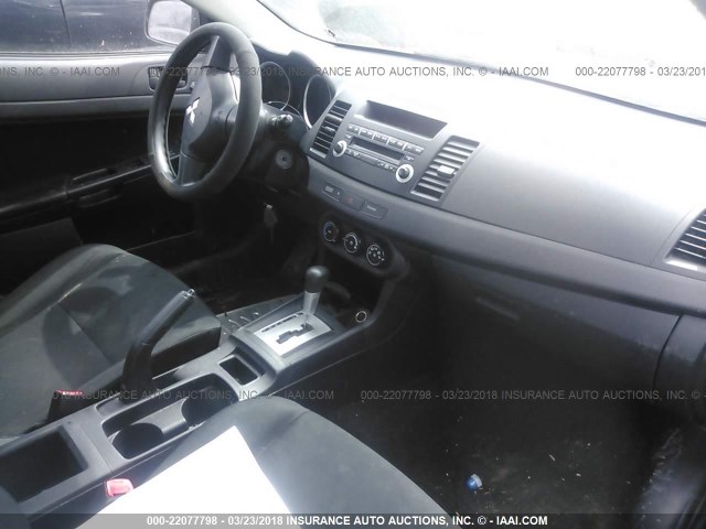 JA3AU16U29U004595 - 2009 MITSUBISHI LANCER DE BLACK photo 5