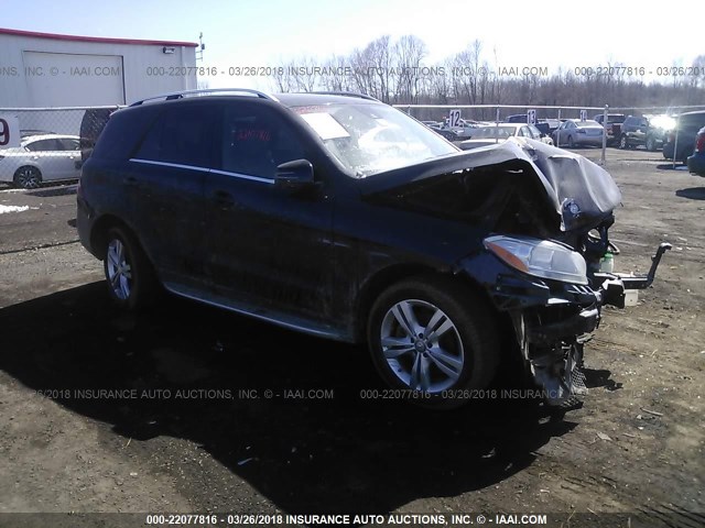 4JGDA5HB9EA288616 - 2014 MERCEDES-BENZ ML 350 4MATIC BLACK photo 1