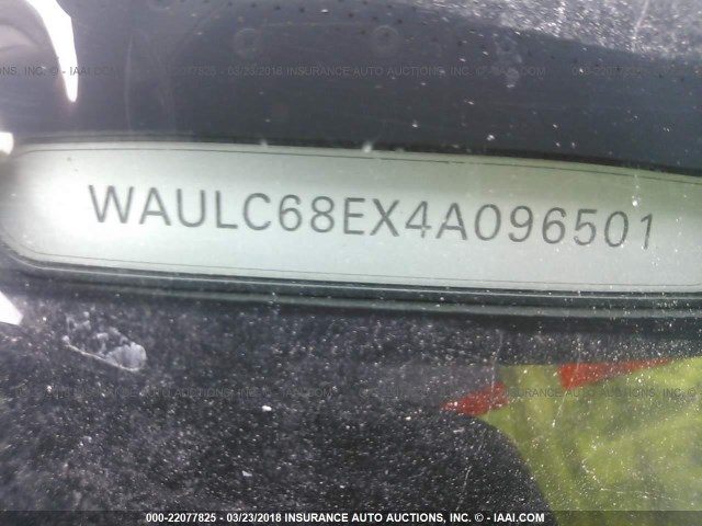 WAULC68EX4A096501 - 2004 AUDI A4 1.8T QUATTRO BLACK photo 9