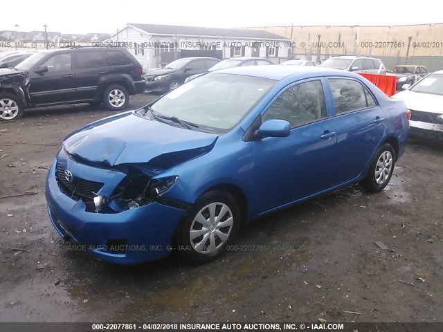 2T1BU4EE0AC518559 - 2010 TOYOTA COROLLA S/LE/XLE BLUE photo 2