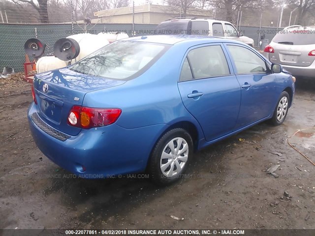 2T1BU4EE0AC518559 - 2010 TOYOTA COROLLA S/LE/XLE BLUE photo 4