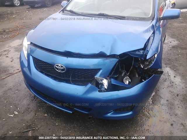 2T1BU4EE0AC518559 - 2010 TOYOTA COROLLA S/LE/XLE BLUE photo 6