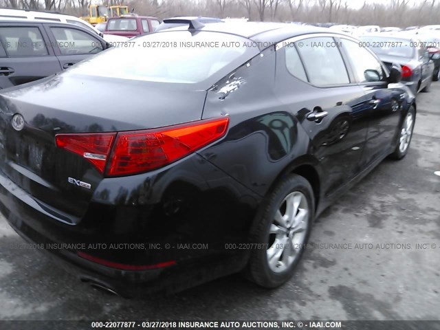 KNAGN4A74B5045724 - 2011 KIA OPTIMA BLACK photo 4