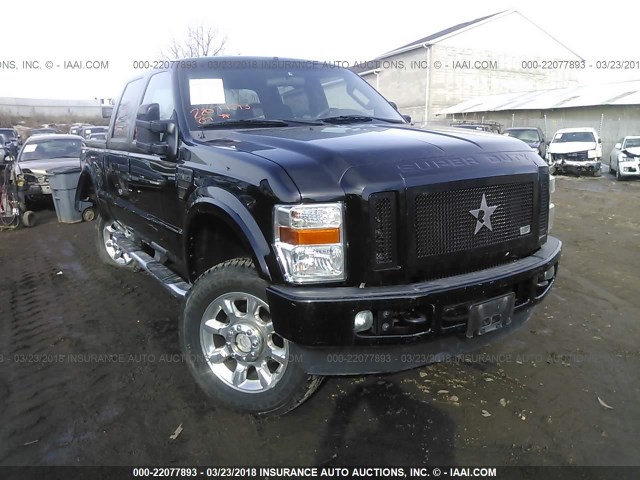 1FTWW31R48EB53423 - 2008 FORD F350 SRW SUPER DUTY BLACK photo 1