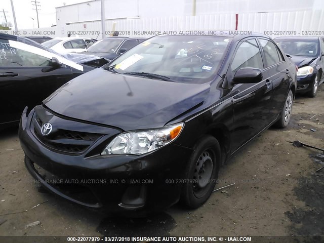 2T1BU4EE4BC622716 - 2011 TOYOTA COROLLA S/LE BLACK photo 2