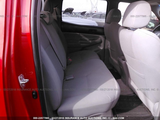 5TELU42N88Z552116 - 2008 TOYOTA TACOMA DOUBLE CAB RED photo 8