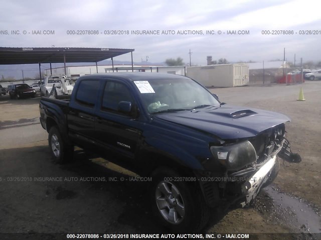 3TMJU62N58M058974 - 2008 TOYOTA TACOMA DOUBLE CAB PRERUNNER BLUE photo 1