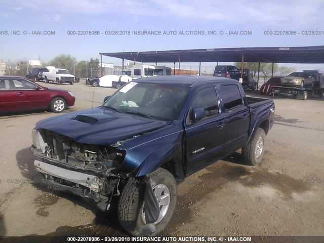 3TMJU62N58M058974 - 2008 TOYOTA TACOMA DOUBLE CAB PRERUNNER BLUE photo 2