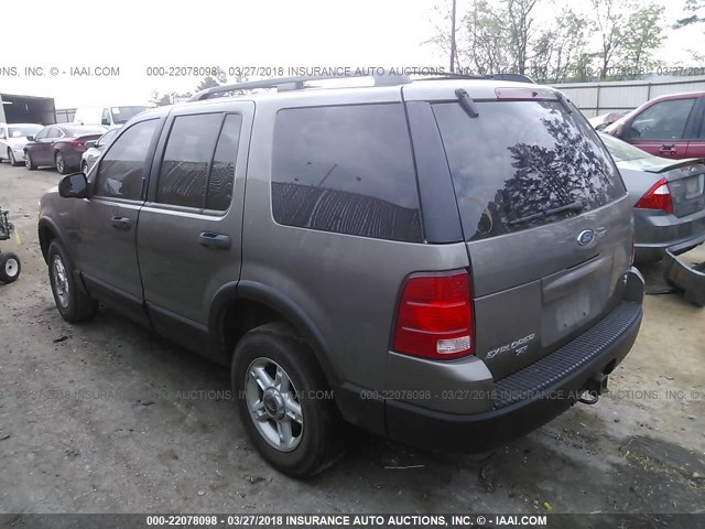 1FMZU63W53ZA61337 - 2003 FORD EXPLORER BROWN photo 3