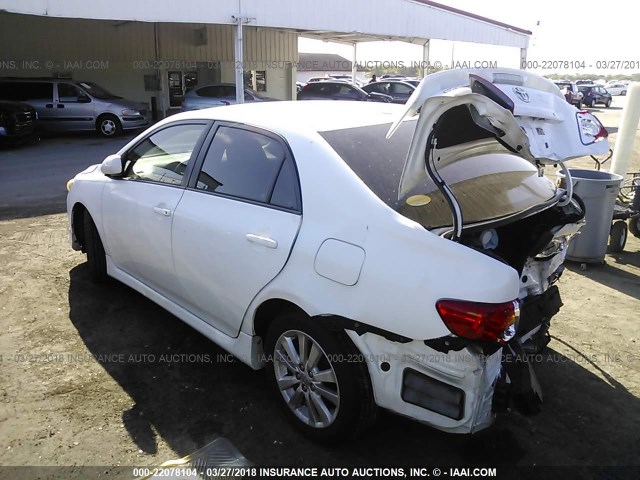 1NXBU4EE5AZ289861 - 2010 TOYOTA COROLLA S/LE/XLE WHITE photo 3