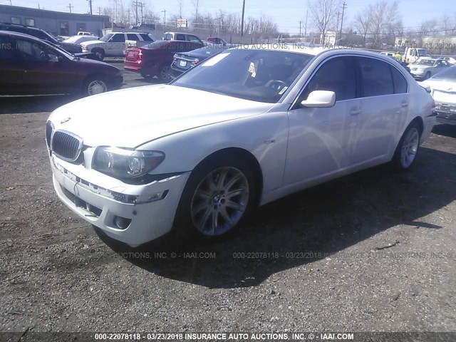 WBAHN83556DT27597 - 2006 BMW 750 LI WHITE photo 2