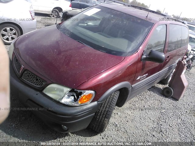 1GMDX13EX2D205049 - 2002 PONTIAC MONTANA LUXURY MAROON photo 2