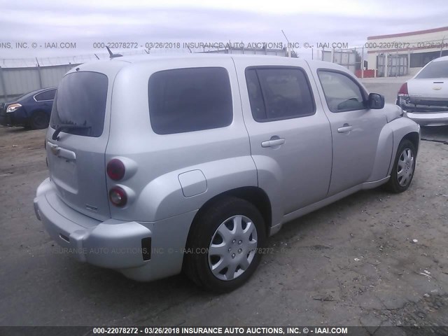 3GNBAADB0AS537265 - 2010 CHEVROLET HHR LS SILVER photo 4