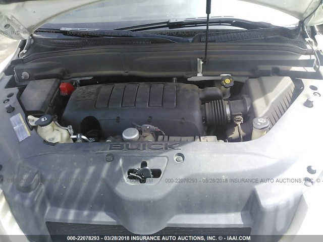 5GALRCED3AJ188848 - 2010 BUICK ENCLAVE CXL 白色 照片 10