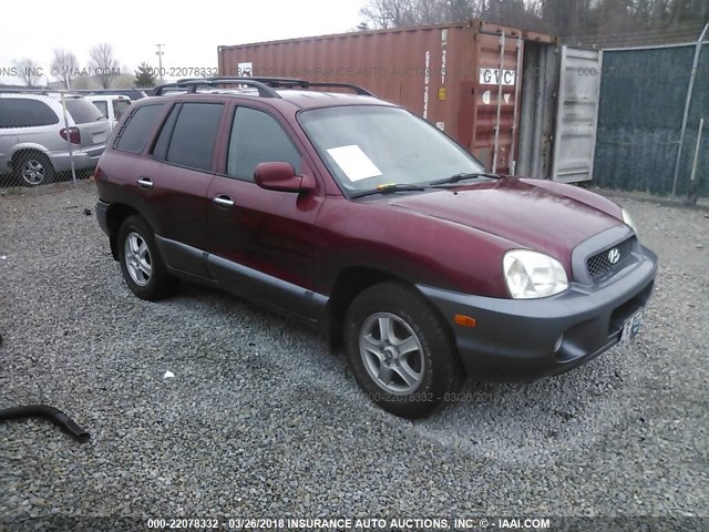 KM8SC13E04U783456 - 2004 HYUNDAI SANTA FE GLS/LX MAROON photo 1