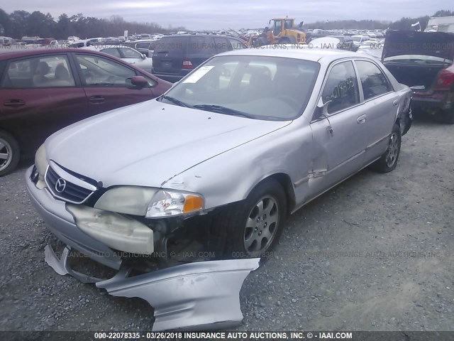 1YVGF22CX25304808 - 2002 MAZDA 626 LX SILVER photo 2