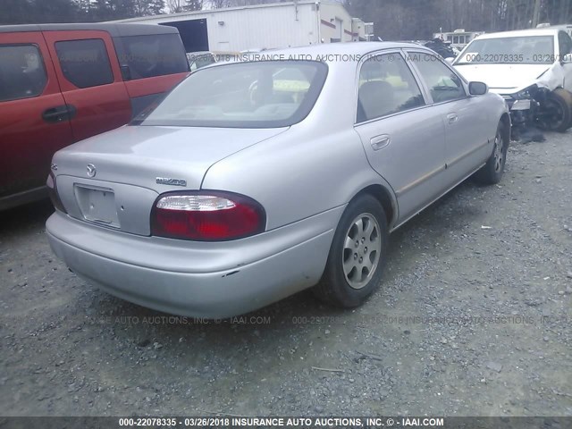 1YVGF22CX25304808 - 2002 MAZDA 626 LX SILVER photo 4