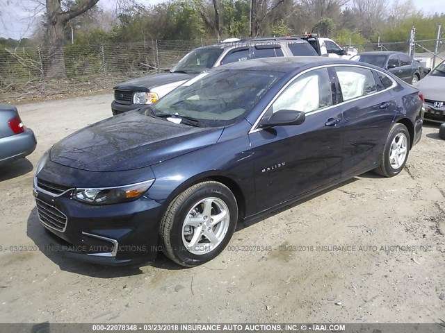 1G1ZB5ST1HF229763 - 2017 CHEVROLET MALIBU LS Dark Blue photo 2