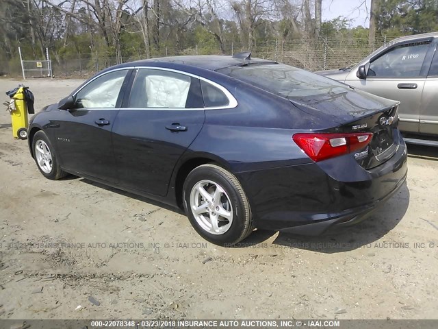 1G1ZB5ST1HF229763 - 2017 CHEVROLET MALIBU LS Dark Blue photo 3