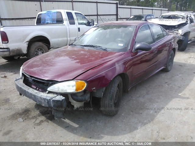 1G2NE52EX5M122401 - 2005 PONTIAC GRAND AM SE MAROON photo 2