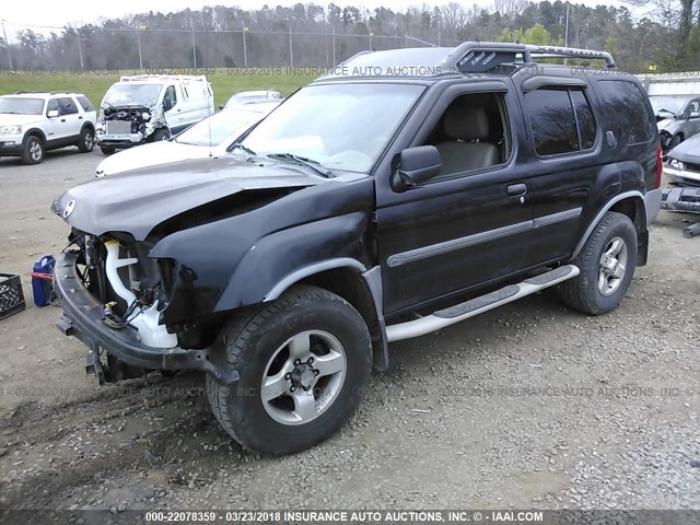 5N1ED28Y04C648695 - 2004 NISSAN XTERRA XE/SE BLACK photo 2